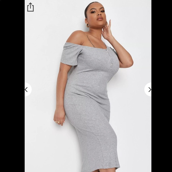 Off The Shoulder Midi Dress - Picture 2 of 6